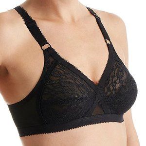 💥5 for 35$💥 Black Lace Wireless Full-Fit Crossover Bra - NWOT